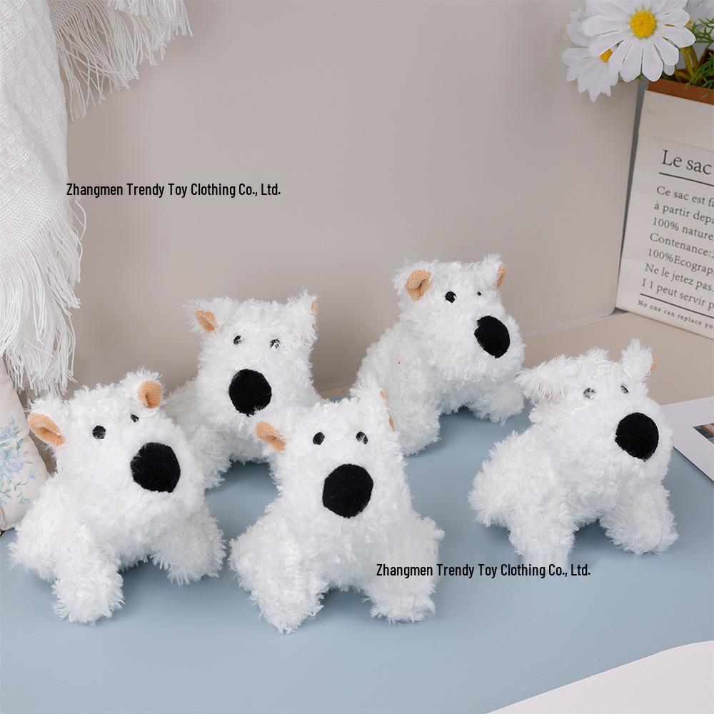 West Highland White Terrier Plush Keychain - Small Dog Charm Toy