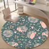 1PCHedgehog Garden Office Round Area Rug, Mat Suitable For Office, Under Office Chairs Bedroom Living Room Home Decor, Room Deco