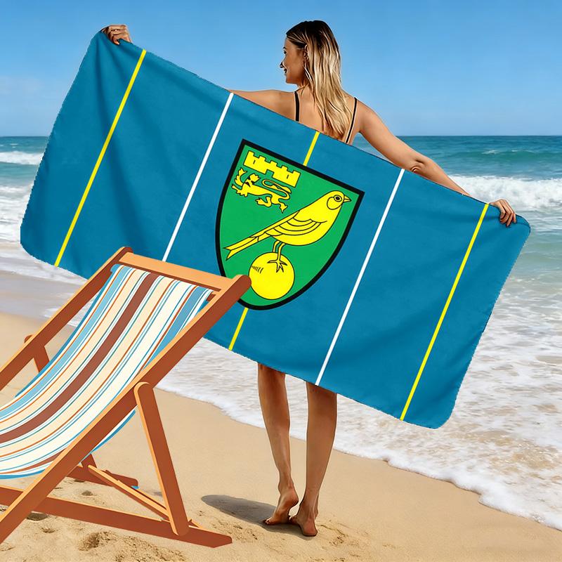 Norwich City F.C. Druck Strandtuch, Großes Weiches Schnelltrocknendes Handtuch für Strand Camping Schwimmen
