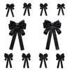 Pearl Black Ribbon Pin Beads Ribbon Badge Brooch Sweet Black Bow Necktie  Parties