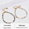 Versatile Titanium Steel & Natural Stone Pearl Bracelet - Retro Chinese Style for Women