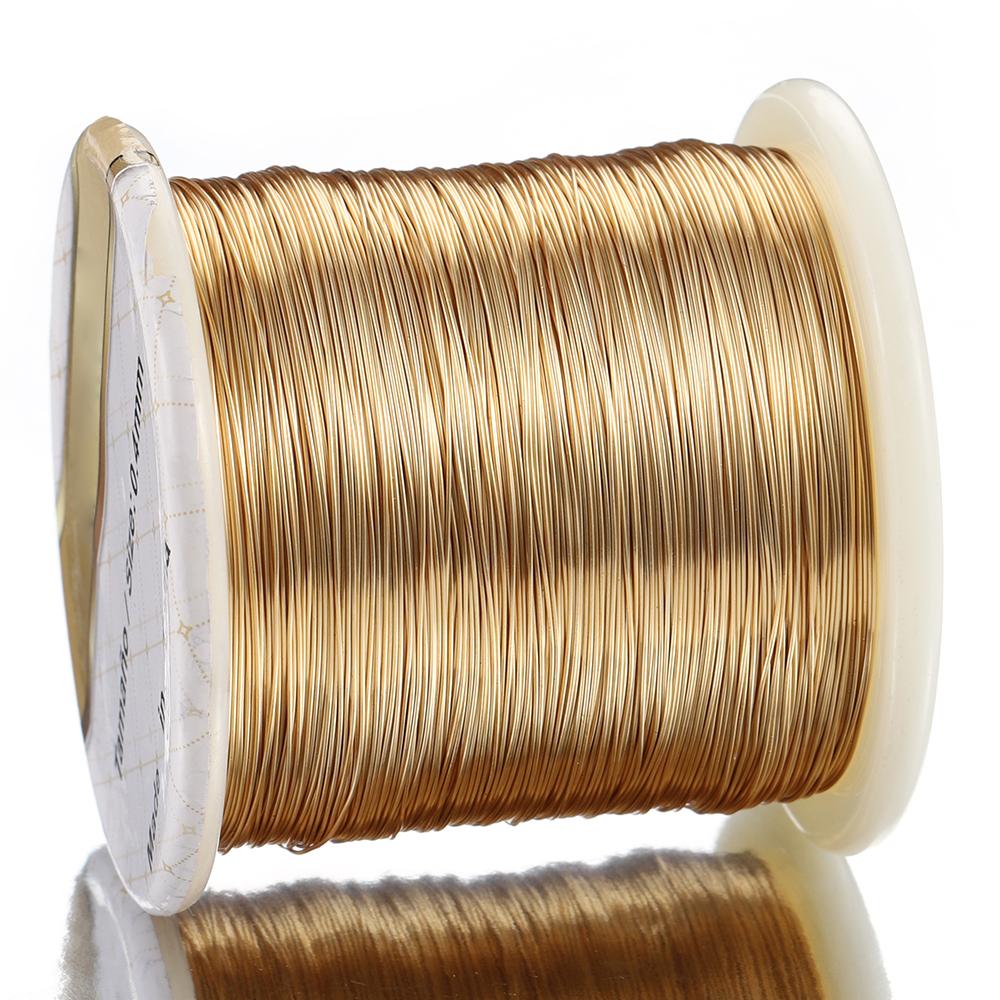 1Roll No Fade Copper Beading Wire Shapable Tarnish-Resistant Wire for DIY Bracelet Earrings Jewelry Making Craft Wholesale