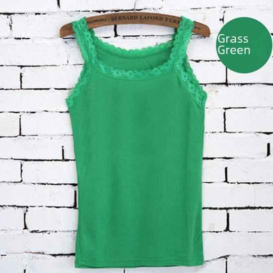 Women's Cotton Lace Camisole: Japanese & Korean Style Slim Summer Vest