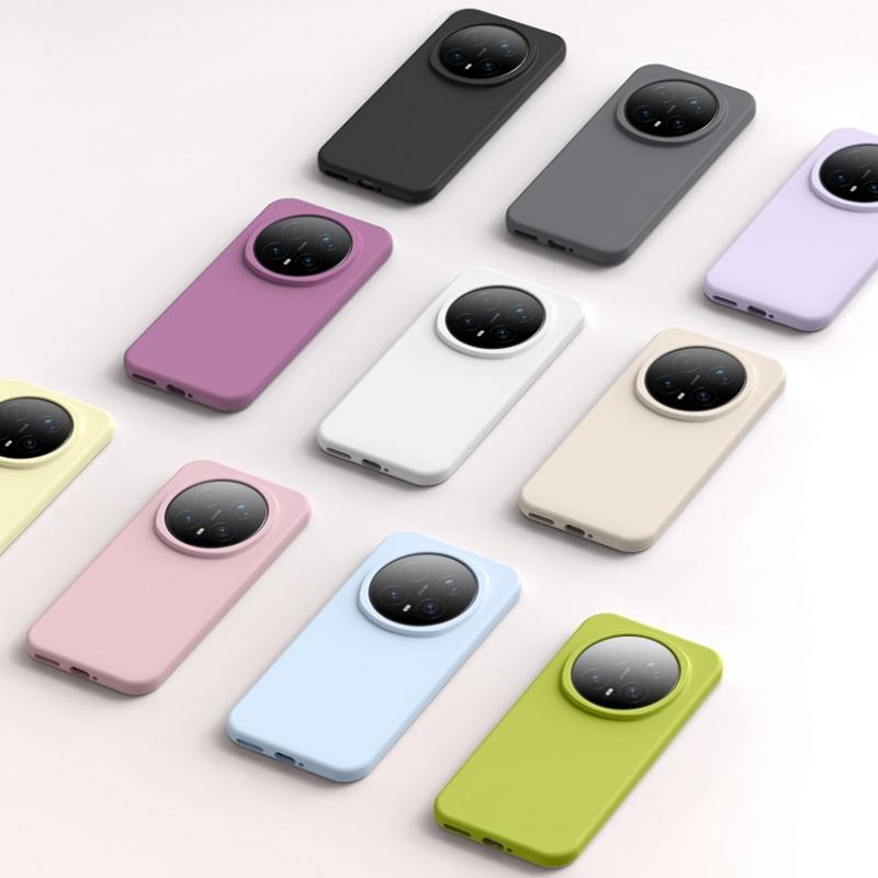 Liquid Soft Silicone Case For Honor Magic 8 Pro 5G Luxury Comfortable Feel Built in Flocking Protection Back Cover Bumper