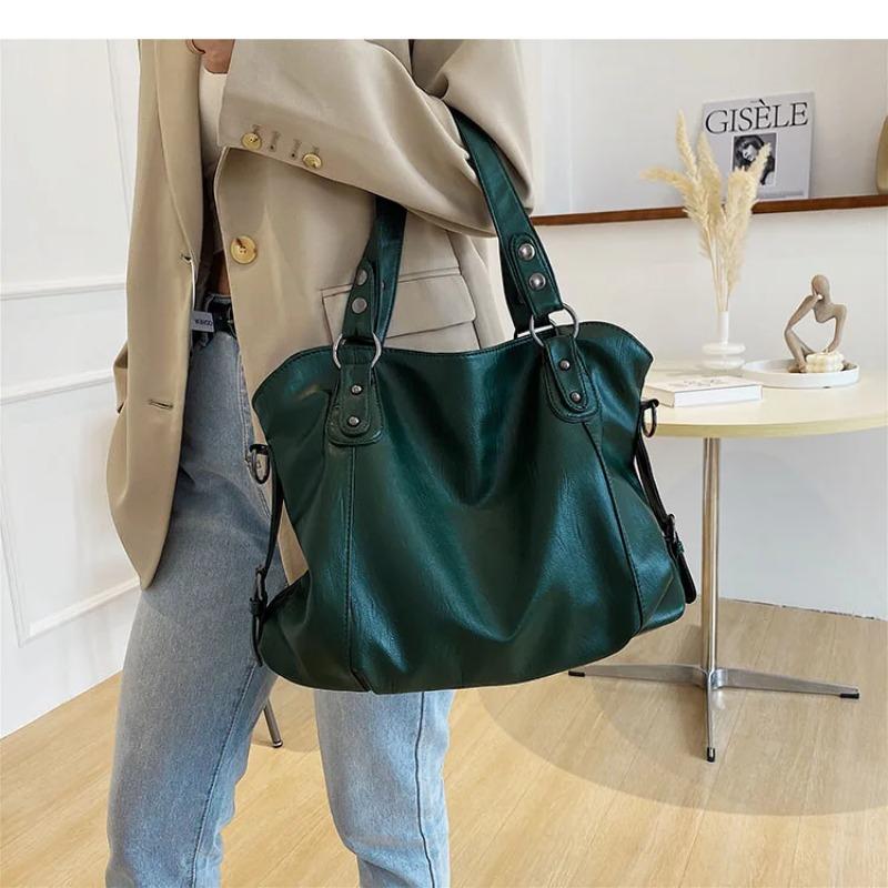 Große Tragetasche für Damen 2025 Neu im Modedesign Hohe Kapazität Leder Schulter-Seitentasche Damen-Shopper Handtaschen Geldbörse