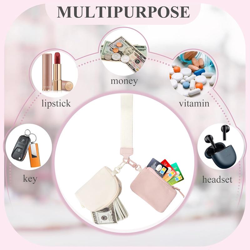 Lulu Geantă de mână impermeabilă din nailon pentru femei: Portofel Mini Elegant pentru Monede și Suport pentru Carduri