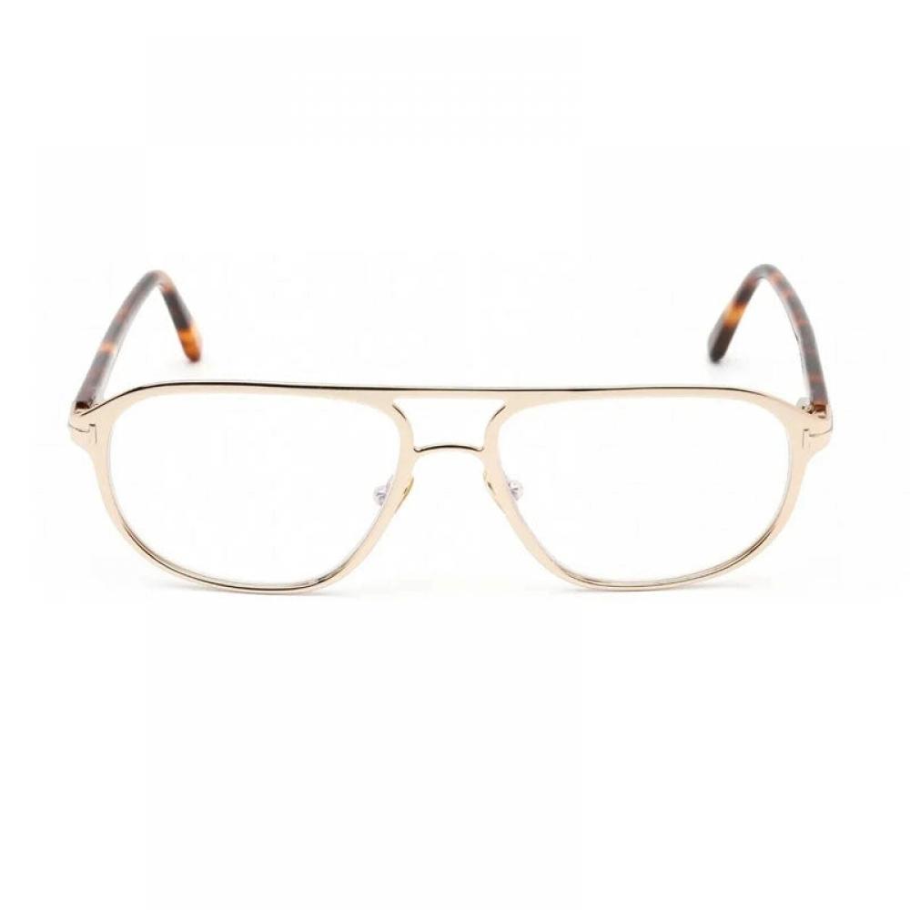 Tom Ford EyegLasses Aviator FuLL Rim  Matte BLack Frame CLear BLue Light BLock L