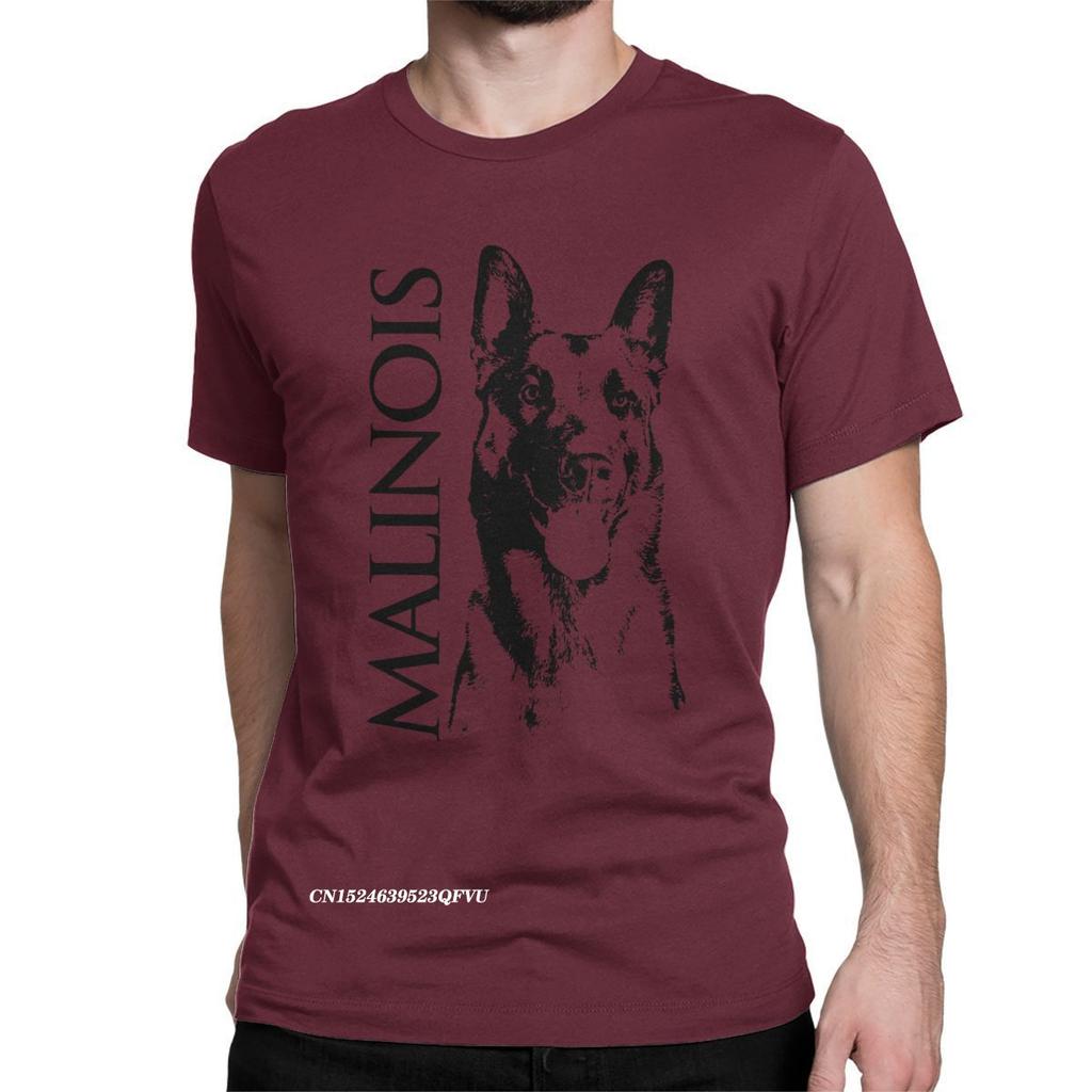 Malinois Köpek Belçika Çoban Köpeği Mechelaar Bol Tişört Erkek Pamuk Yenilik Tişört EMO Tişörtler Grafik Alternatif Giyim