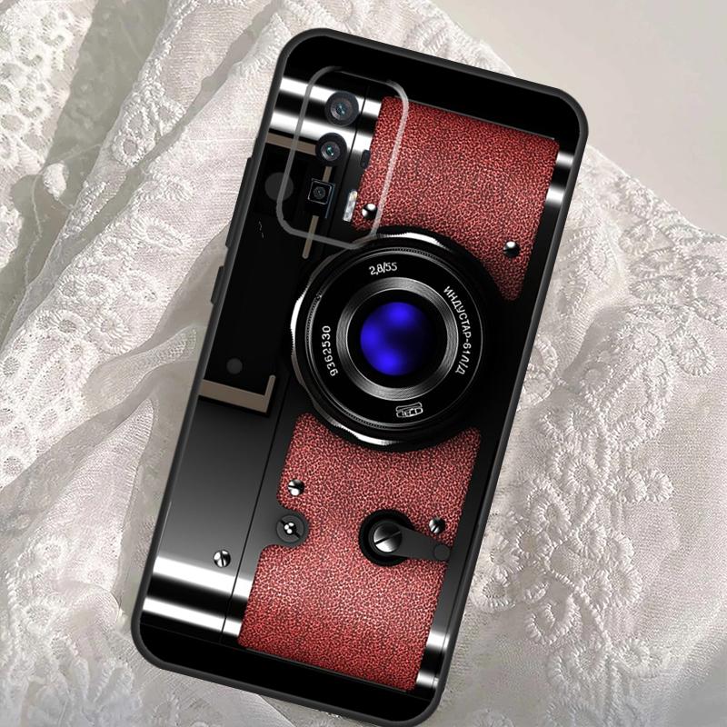 Vintage Retro Camera Case For Xiaomi 13T 14T Pro 12T 11T 13 14 Ultra POCO X6 Pro M6 X3 X5 M5s F3 F5 F6 Cover