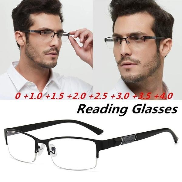 Anti Blue Light Reading Glasses Men Retro Metal Frame Square Students Myopia Glasses Frame Men Hyperopia 0~+4.0 / Myopia -1.0~-6.0