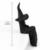 Black Sitting Witch Statue Retro Spooky Bookshelf Ornament  Home Decoration
