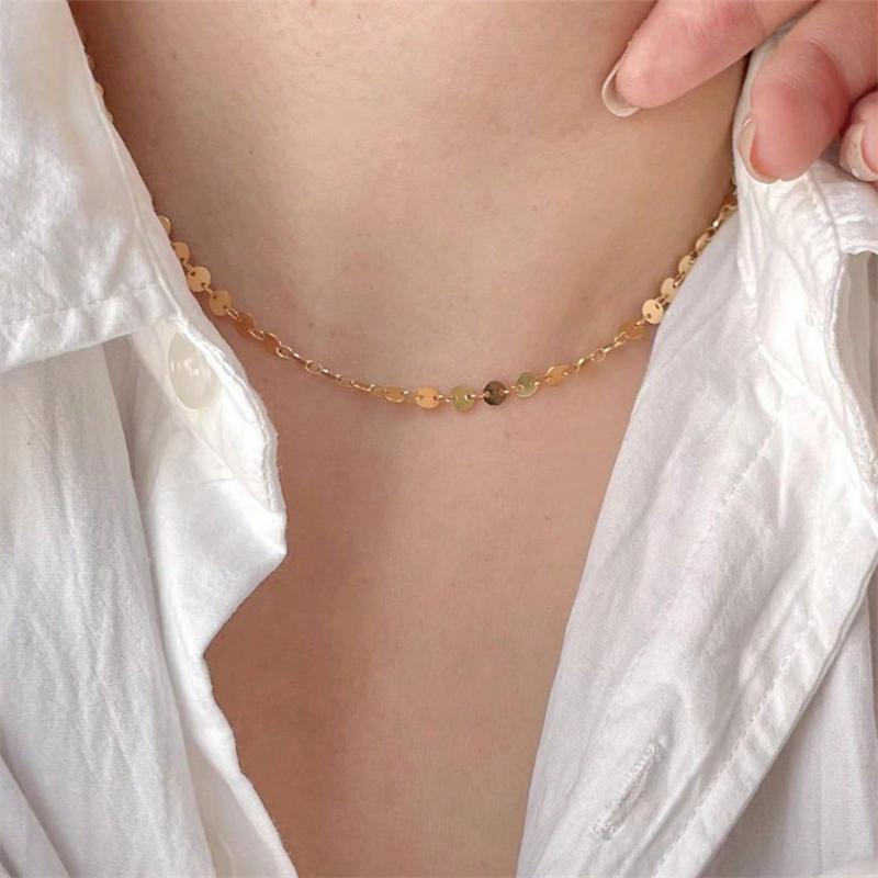 

Gold Color Pieces Women s Chokers Short Chain Punk Hiphop Style Personality Summer Hot Sale Neck Zircon 2024 new in