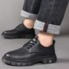 Spring Autumn Platform Shoes for Man Designer Soft-soled Casual Men's Driving Shoes Solid Color Business Men Dress Shoes