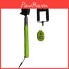 Steel Stainless Extendable Selfie Stick With Bluetooth Remote Outdoor Control