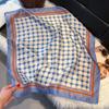 2025 Women Summer New Luxury Fashion Chain Pattern Silk Scarf Soft Hairband Neckerchief Tie Female Headband Foulard 70*70cm