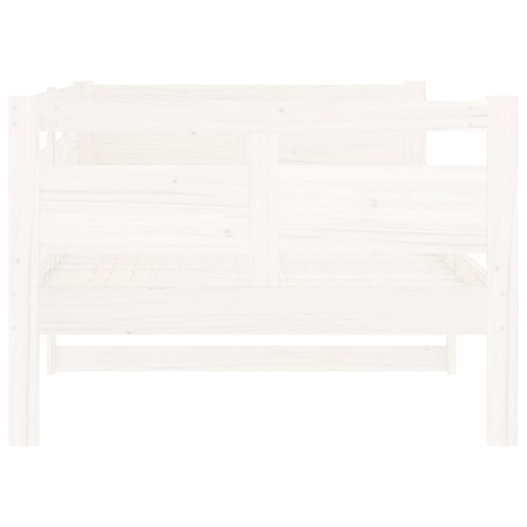 Vidaxl Daybed, White, Solid Pine Wood, 90X200 Cm