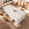 Modern Floral Print Tablecloth Rectangular Dining Room Decorative Table Linen for Kitchen Home Decoration