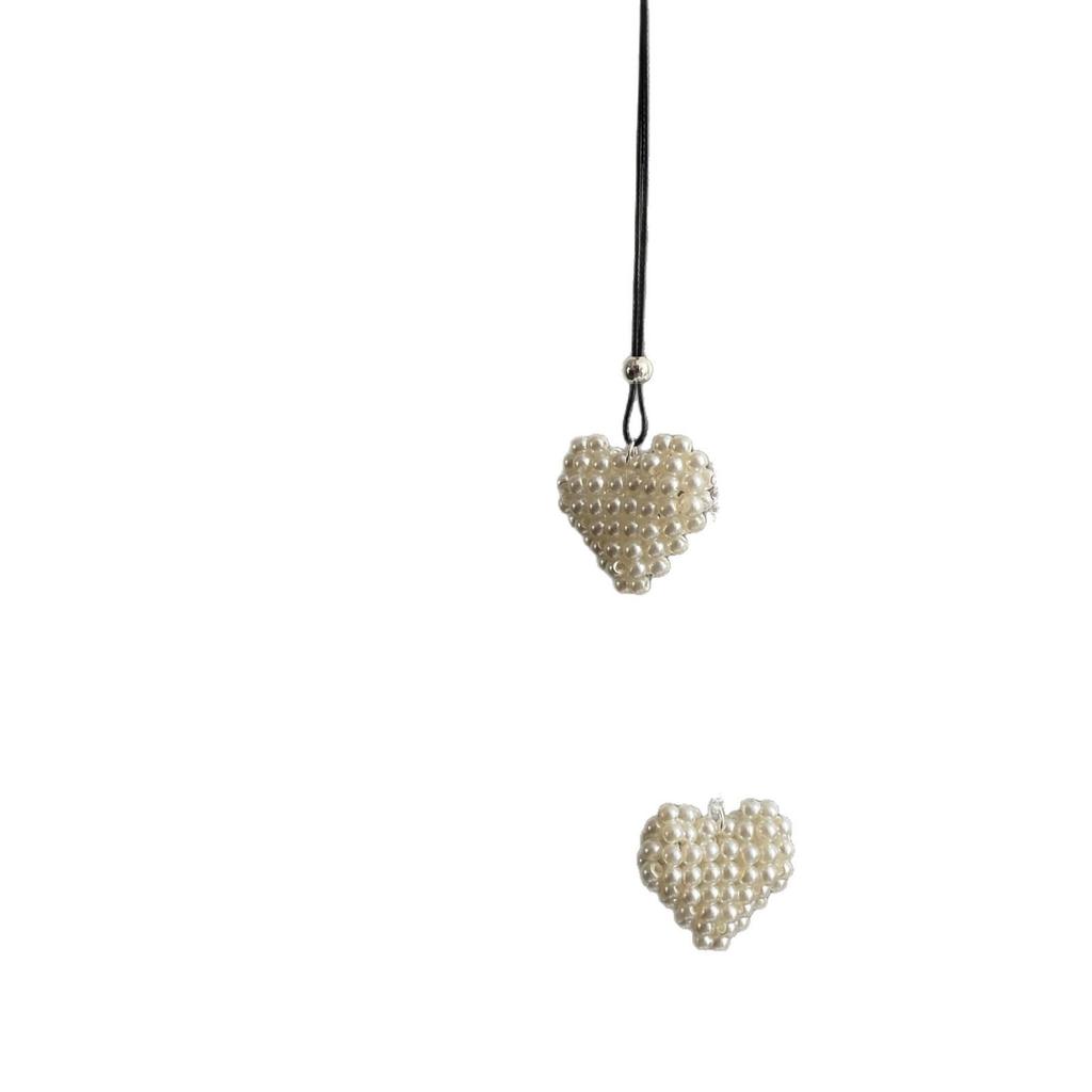 3D Heart Copper Bead Necklace: Versatile, Adjustable Long Sweater Chain for Women