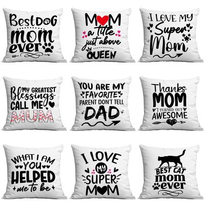 Mother's Day Pillowcase for Holiday Gift for Mothers Office Seat Back Pillow Nap Pillow