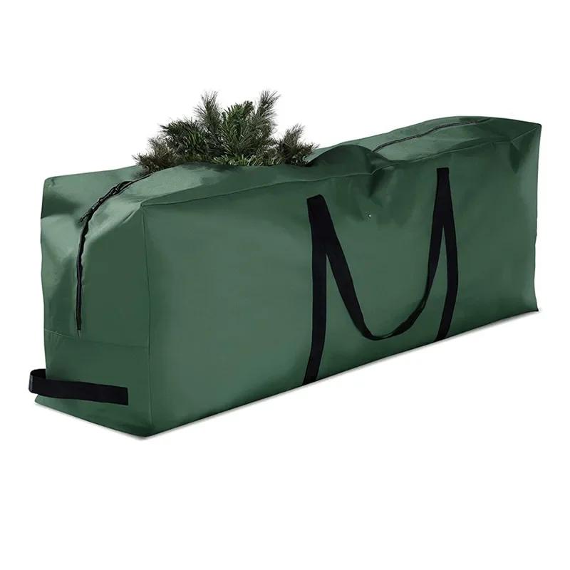 Storage Bag for Christmas trees Durable Tarp Material Zipper Sturdy Carry Handles for Seasonal Holiday Wreath Decorations