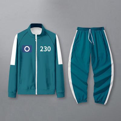 Męski zestaw kostiumów cosplay z długimi rękawami, sportowa bluza ze ściągaczem i elastycznym pasem, spodnie, zestaw cosplay, karnawał, kostium, rekwizyty na imprezę