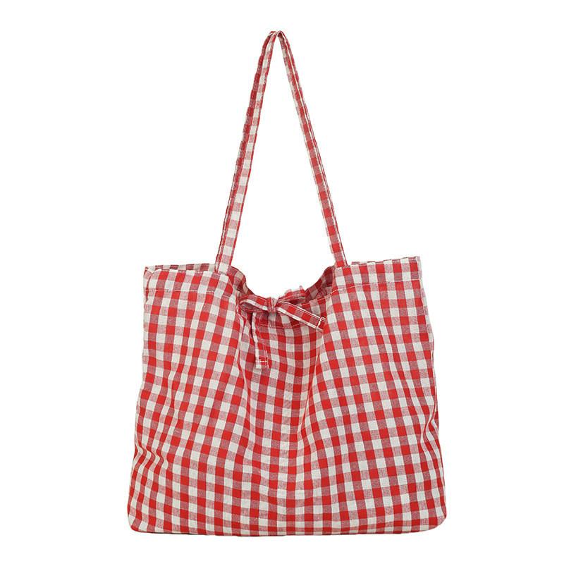 Canvas Tote Bag For Women With Stitching Detail For Daily Casual Use