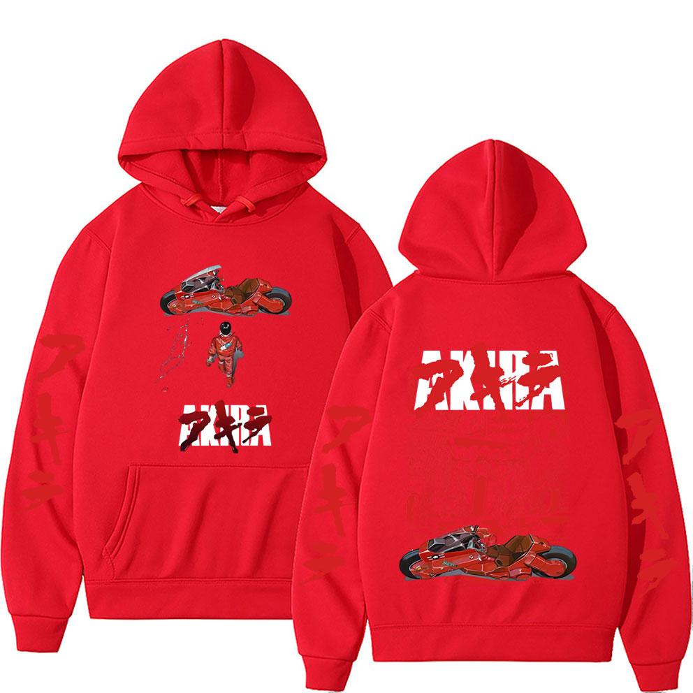 Japanese Science Fiction Cartoon Movie Anime Akira Shotaro Kaneda Graphic Hoodie Men Women Hip Hop Vintage Oversized Sweatshirt