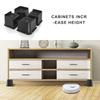 Anti-slip Bed Riser Table Riser Heavy Duty Bed Furniture Risers Set 4pcs Square Table Bed Frame Lift Supports Up To 5000lbs