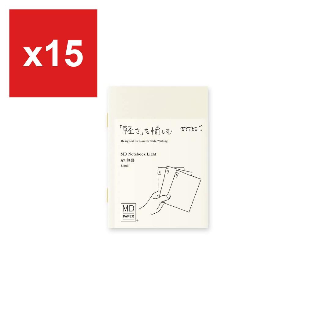 Midori MD Notebook A7, Blank, Light