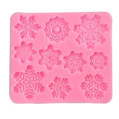 Weihnachts-Schneeflocken-Silikonform für DIY Fondant-, Schokoladen- und Ton-Bastelarbeiten