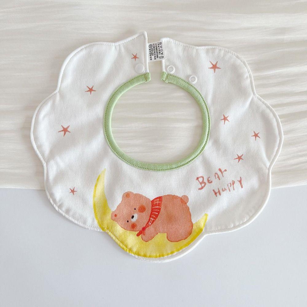 Cartoon Anti-vomiting Bibs Cotton Yarn Baby Drooling Bibs Sweet Saliva Towel  Feeding Accessories