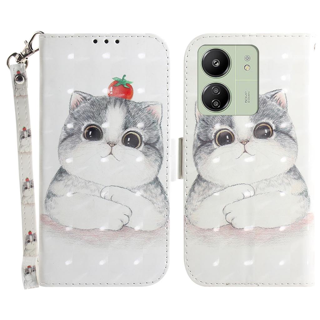 For Xiaomi Redmi 13C 4G/13C 5G/Poco C65 4G/Poco M6 5G/13R 5G Cell Phone Case 3D Pattern Wallet Cover