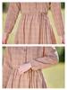 2025 Spring Women's Plaid Waist-Slimming Long Sleeve Dress with Turn-Down Collar