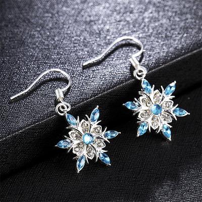 Utsøkt Snowflake anheng øredobber kvinner Tofarget krok øredobber Forlovelsesfest smykker juleøredobber gave