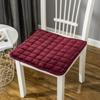Winter Flannel Thickened Anti Slip Plush Chair Cushion Office Car Seat Cushion Sofa Restaurant Solid Color Seat Cushion
