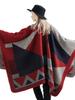 Imitation Cashmere Women Vintage Geometric Poncho Scarf Winter Warm Shawl Wrap Comfortable Female Knitted Soft Thick Blanket