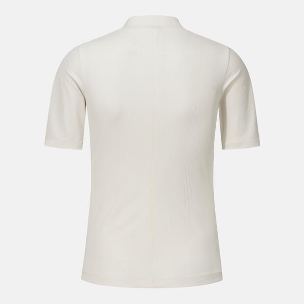 DESCENTE Women'S Ribbed Mock Neck Sleeve T-Shirt Ivory Sr122Pts11