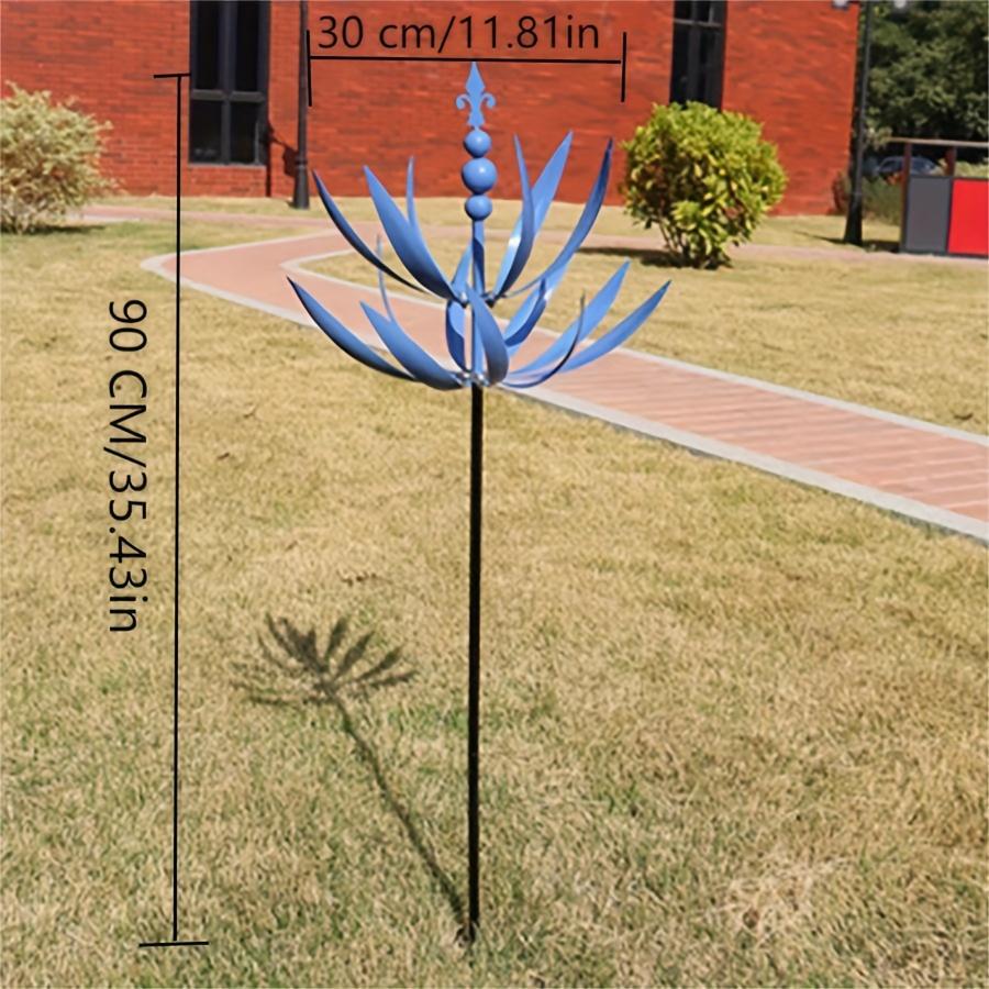 Harlow Vindspinner Metall Vindmølle 3D Vinddrevet Kinetisk Skulptur Plen Metall Vind Solcelle Spinnere Hage- og Hagedekor