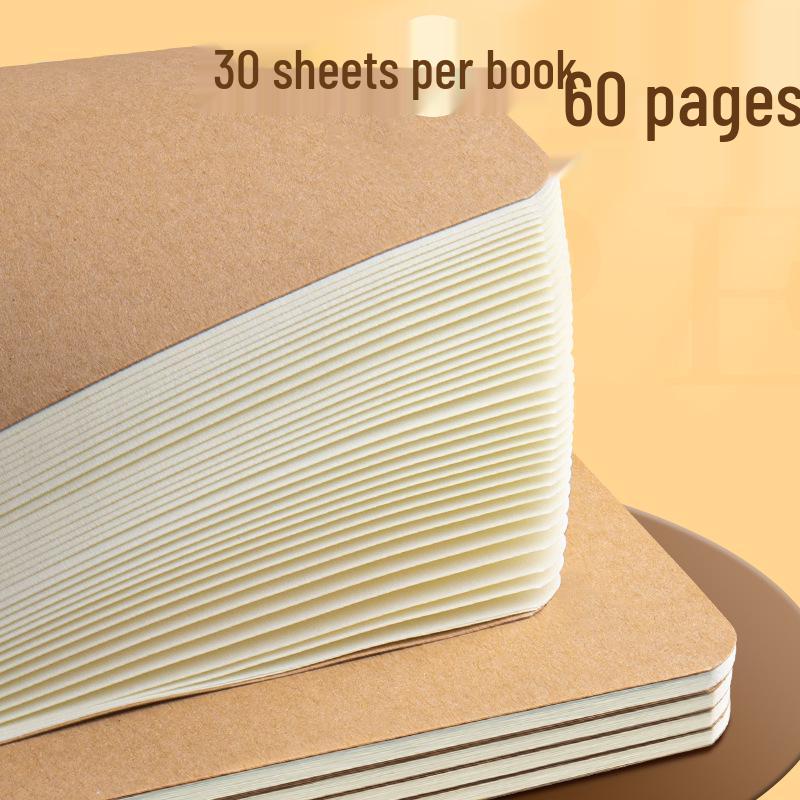 16K English Composition & Chinese Mathematics Workbook for Junior High - Thick Kraft Paper Notebook