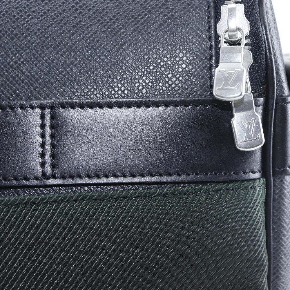 LOUIS VUITTON Thai meal Shoulder Bag M30862 Aldoise black Taiga/Nylon canvas mens Used