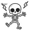 Wall Switch Protector Halloween Skeleton Light Sticker, Decal, Removable Decals, Decorative Decals PVC Waterproof Art for Home Bedroom Living