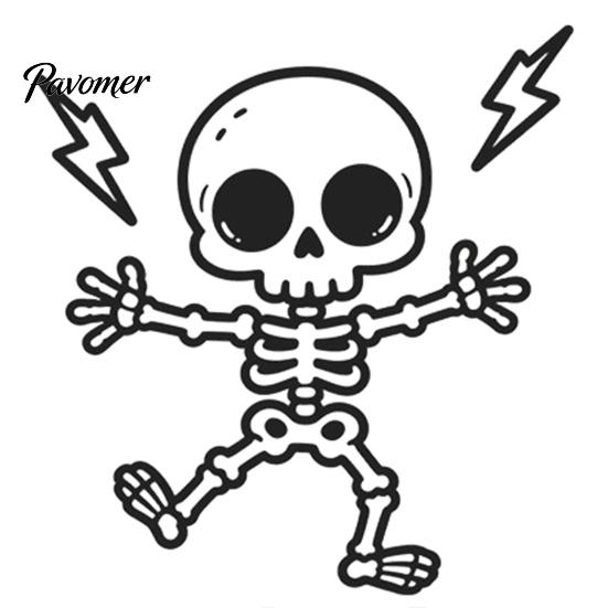 Wall Switch Protector Halloween Skeleton Light Sticker, Decal, Removable Decals, Decorative Decals PVC Waterproof Art for Home Bedroom Living