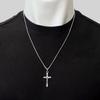 [Sears] Pendant Top, Men's & Women's, Sterling Silver 925, Cross Design, sp01-0003