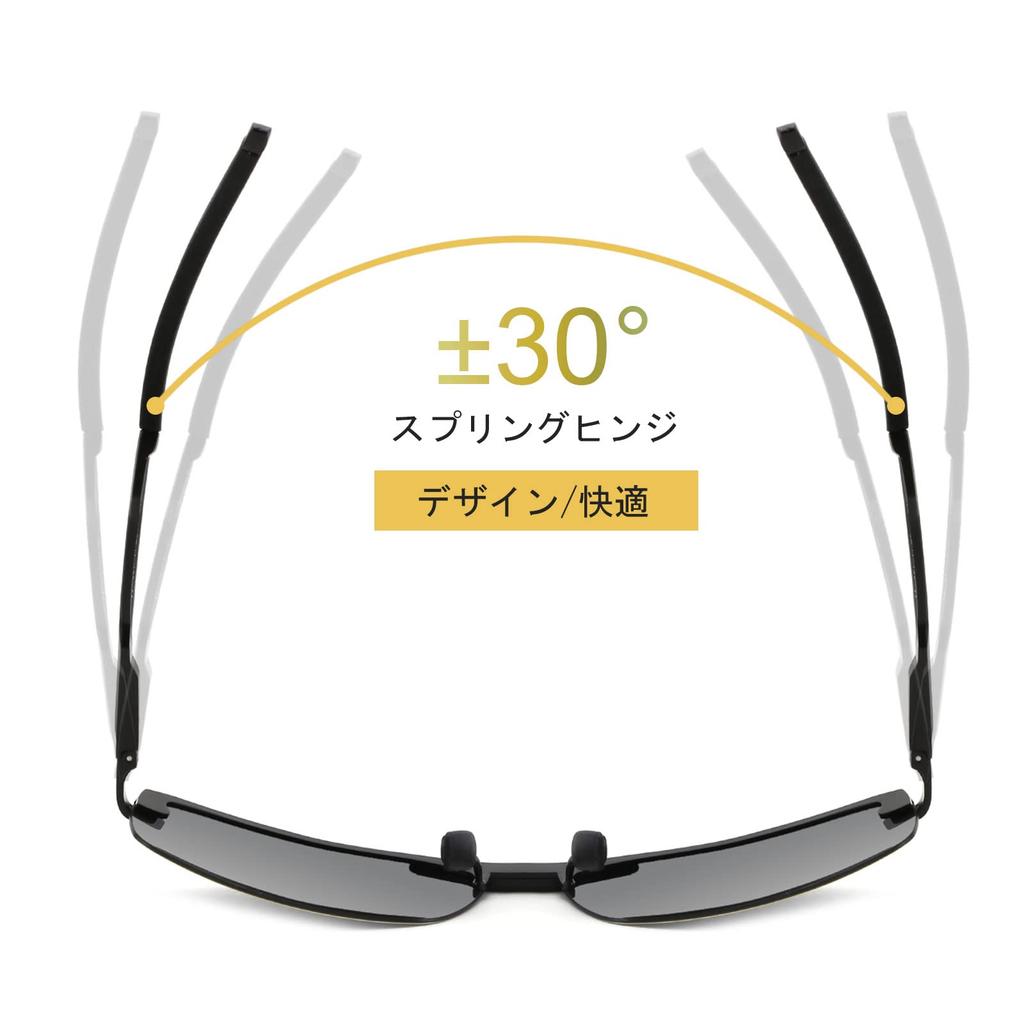 FEISEDY Photochromic Polarized Oval Perfect for and Outdoor UV Protection Men's Half-Rim Sunglasses, Fishing, Driving, Baseball, Golf, Running,