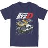 Initial D Merch Tandems AE86 Vs FD Rx-7 Shirt Men Women's 100% Cotton Fashion Drift Racing Car T-shirt Short Sleeve Clothes