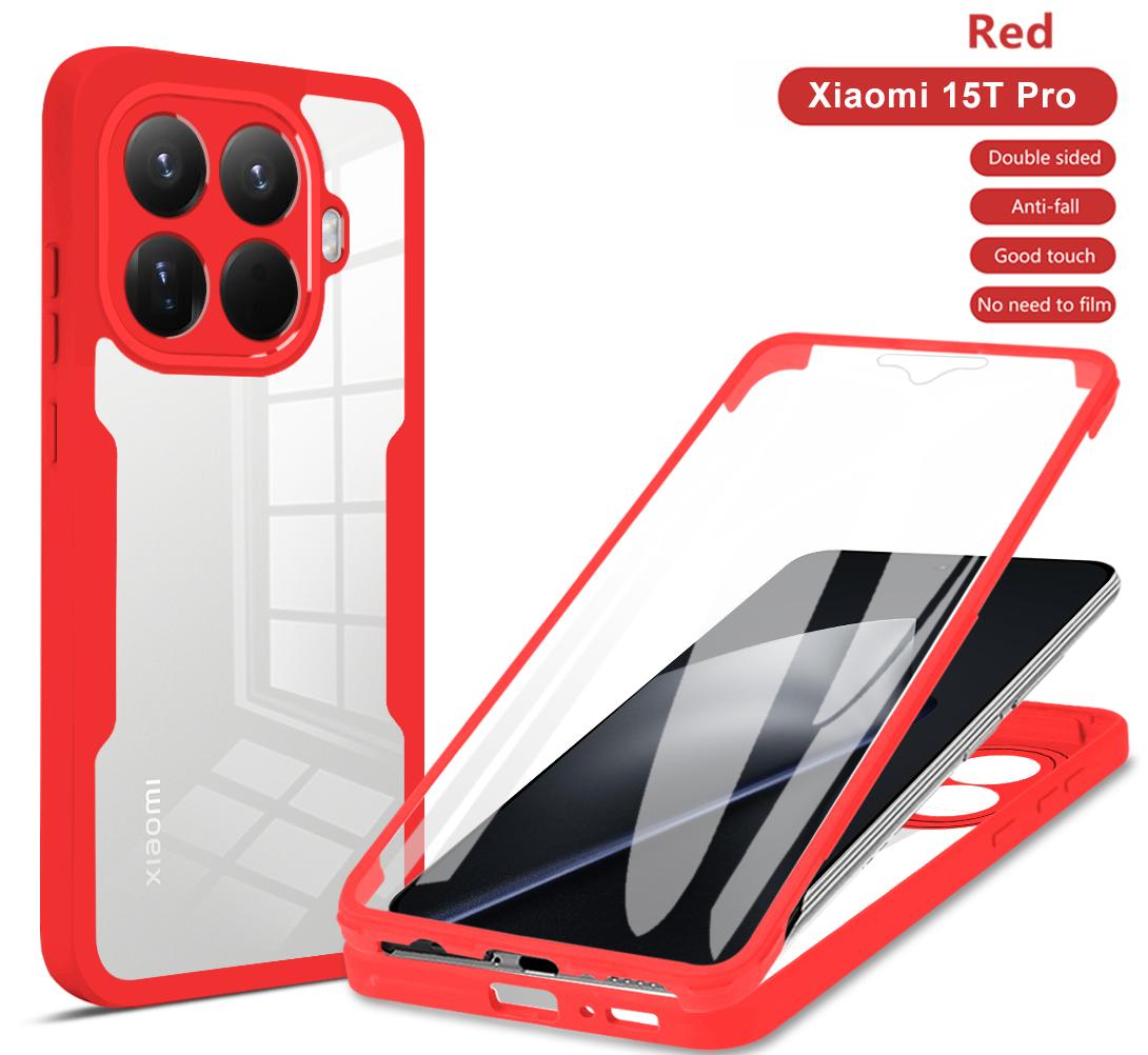 

Для Xiaomi 15T Pro 5G Чехол 360 Двусторонний Полная Защита Чехлы Для Mi 15T 15 T Mi15T 15TPro 5G с Защитной Пленкой Чехол For Xiaomi 15T Pro красный