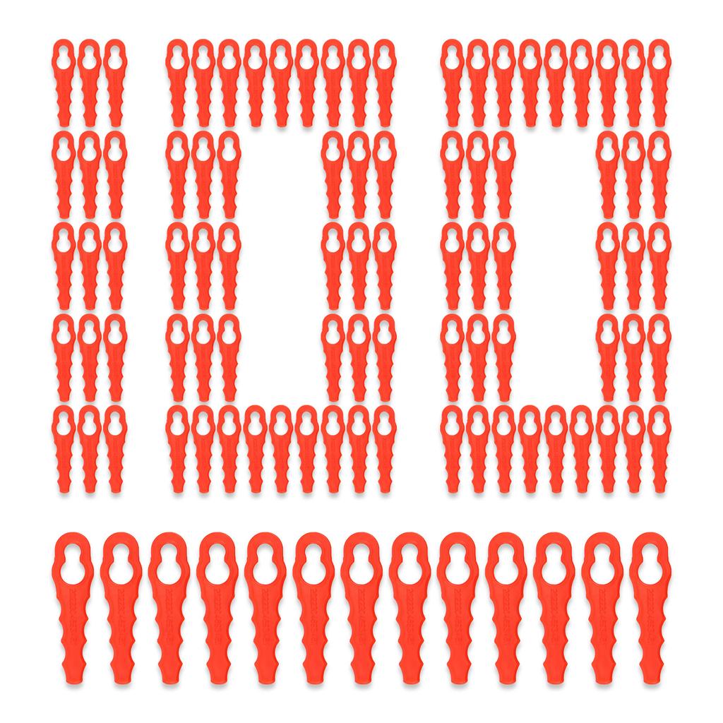 100Pcs Plastic Replacement Blade Lawn Trimmer Blade Grass Trimmer Accessories Compatible with Sun Joe 24V GT10 24 RedBack SWIFT