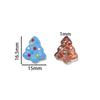 2pcs 15x16.5mm Glass Beads Colorful Christmas Tree Spacer Bead for Keychain Christmas Decoration DIY Jewelry Making Accessories