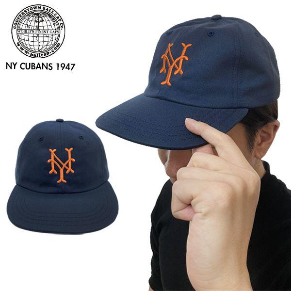Used COOPERSTOWN BALLCAP Cooperstown Ball Cap NYCC47 NY Cubans 1947 Logo Spring/Summer/Autumn/Winter Cotton 100% Cotton