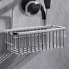 Bathroom Shower Storage Rack Aluminium Punch-Free Bathroom Hanging Basket Shower Room Shampoo Holder Toilet Organizer